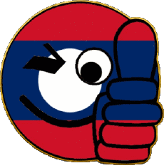 Flags Asia Laos Smiley - OK 