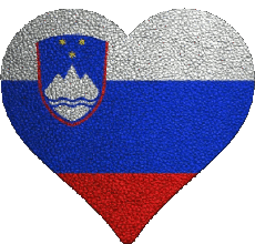 Bandiere Europa Slovenia Cuore 