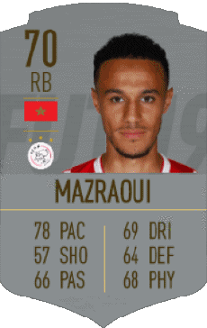 Multimedia Vídeo Juegos F I F A - Jugadores  cartas Marruecos Noussair Mazraoui 