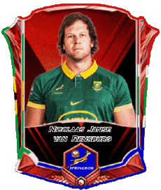 Sport Rugby - Spieler Südafrika Team 2025 Nicolaas Janse van Rensburg 