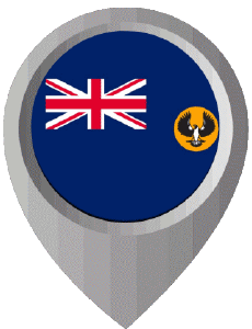 Fahnen Ozeanien Australien South Australia Standort-Pin 
