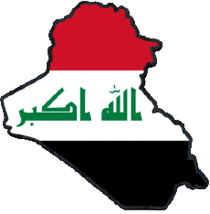 Drapeaux Asie Iraq Carte 
