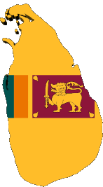 Bandiere Asia Sri Lanka Carta Geografica 