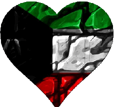 Flags Asia Kuwait Heart 