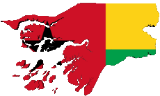 Banderas África Guinea Bissau Mapa 