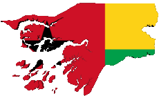 Fahnen Afrika Guinea Bissau Karte 