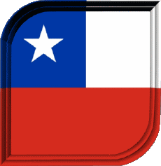 Bandiere America Chile Quadrato 