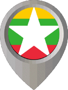 Bandiere Asia Burma Perno di posizione 