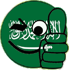 Flags Asia Saudi Arabia Smiley - OK 