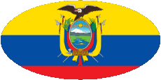 Fahnen Amerika Ecuador Oval 01 