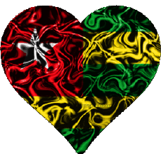 Fahnen Afrika Togo Herz 