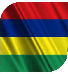 Bandiere Africa Mauritius Quadrato 