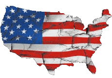 Drapeaux Amériques U.S.A - National carte 