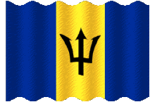 Fahnen Amerika Barbados Welligkeit 