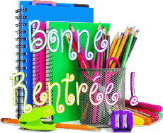 Nachrichten Französisch Bonne Rentrée Transparenter Hintergrund 014 