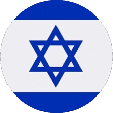 Drapeaux Asie Israël Rond 
