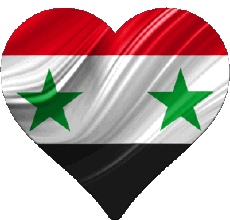 Bandiere Asia Siria Cuore 