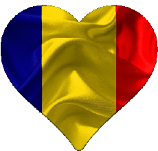 Banderas Europa Rumania Corazón 