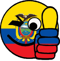 Drapeaux Amériques Equateur Smiley - OK 