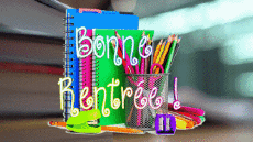 Mensajes Francés Bonne Rentrée Fondo animado 003 