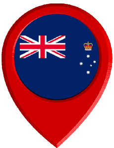 Banderas Oceanía Australia Victoria Marcador de ubicación 