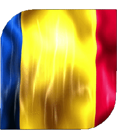 Drapeaux Afrique Tchad Carré 