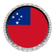Drapeaux Océanie Samoa Rond - Anneaux 