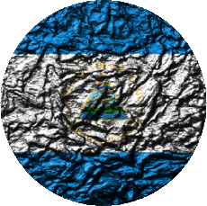 Drapeaux Amériques Nicaragua Rond 