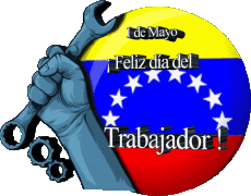 Messages Spanish 1 de Mayo Feliz día del Trabajador - Venezuela 