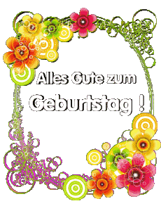 Messages German Alles Gute zum Geburtstag Blumen 013 