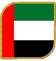 Drapeaux Asie Emirats Arabes Unis Carré 