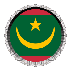 Drapeaux Afrique Mauritanie Rond - Anneaux 