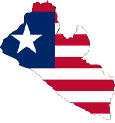 Flags Africa Liberia Map 