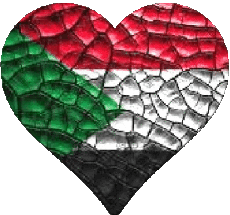 Banderas África Sudán Corazón 