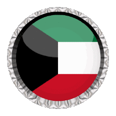 Bandiere Asia Kuwait Rotondo - Anelli 