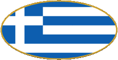 Drapeaux Europe Grèce Ovale 
