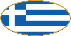 Fahnen Europa Griechenland Oval 