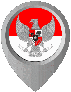 Fahnen Asien Indonesien Standort-Pin 