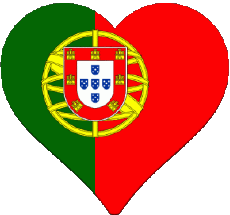 Banderas Europa Portugal Corazón 