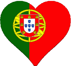 Flags Europe Portugal Heart 