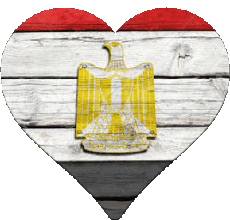 Flags Africa Egypt Heart 