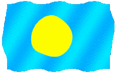 Flags Oceania Palau Waving 