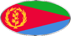 Drapeaux Afrique Erythrée Ovale 01 
