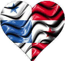 Flags America Panama Heart 