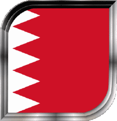 Bandiere Asia Bahrein Quadrato 