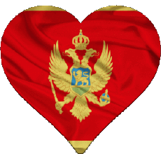 Bandiere Europa Montenegro Cuore 