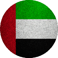 Fahnen Asien Vereinigte Arabische Emirate Runde 