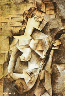 Humor -  Fun Morphing - Sehen Sie aus wie Maler Künstler Eindämmung Covid Kunst Nachbildungen Getty Herausforderung - Pablo Picasso 