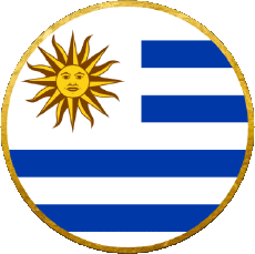 Fahnen Amerika Uruguay Runde 