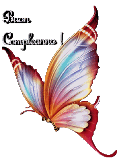 Messages Italian Buon Compleanno Farfalle Transparent Background 008 